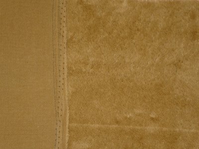 Baumwoll Plüsch, dunkelbeige, 140 cm breit, ca. 9 mm lang