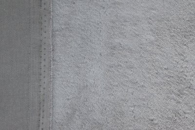 Baumwoll Plüsch, mausgrau 140 cm breit, ca. 9 mm lang