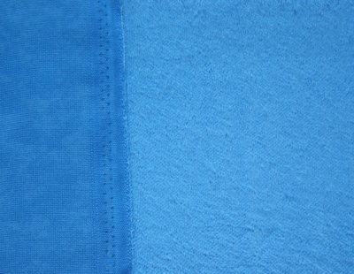 Baumwoll Plüsch blau 140 cm breit, ca. 9 mm lang