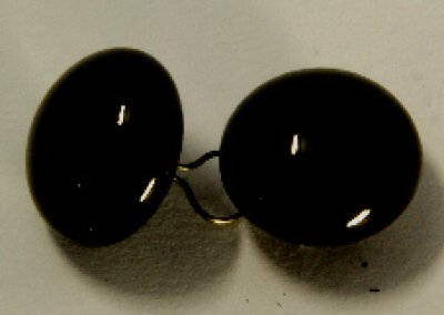 Black glass eye 11 mm, price per pair